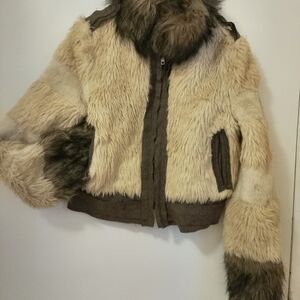 Jessica Simpson faux fur coat